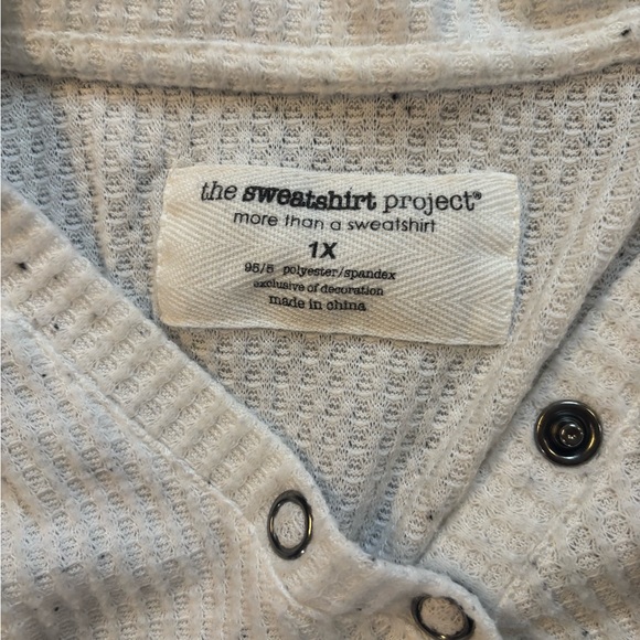 The Sweatshirt Project Tops - The Sweatshirt Project Waffle Knit Textured Shirt Women’s XL